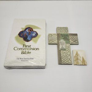 First Communion Bible and Cross